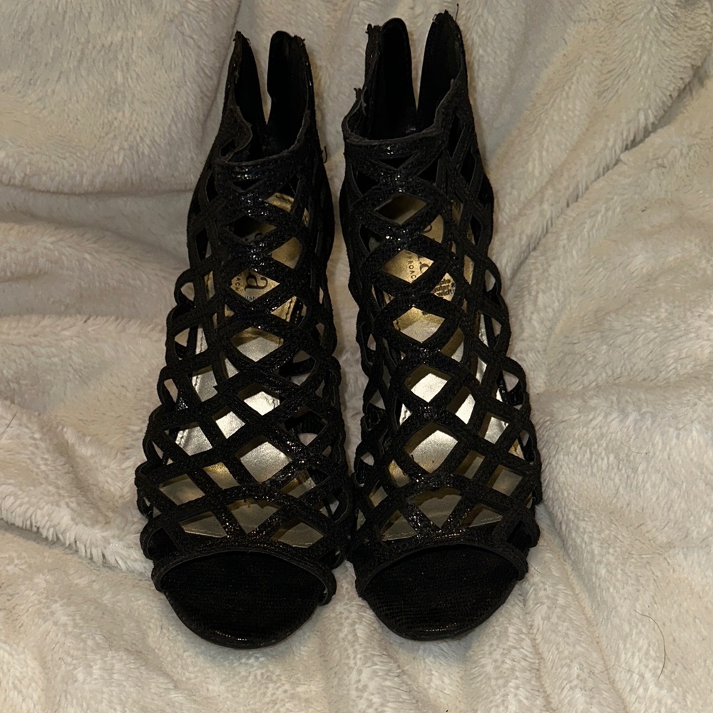 a.n.a Black Strappy Heels
